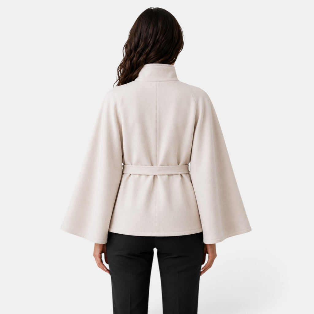 Capa de Lana Mujer con Cinturón - Elegante y Entallada