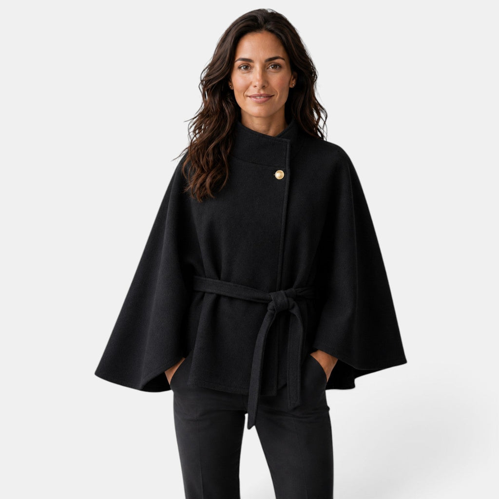 Capa de Lana Mujer con Cinturón - Elegante y Entallada