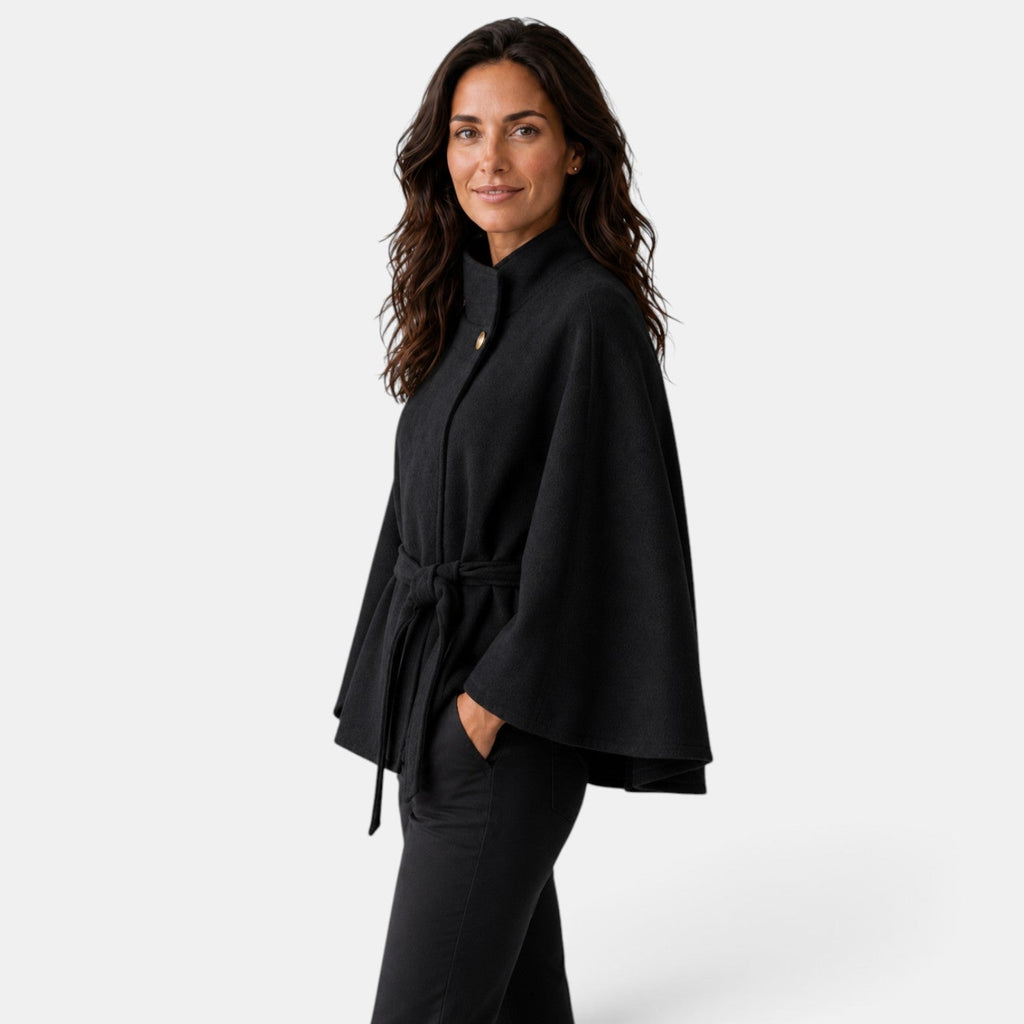 Capa de Lana Mujer con Cinturón - Elegante y Entallada