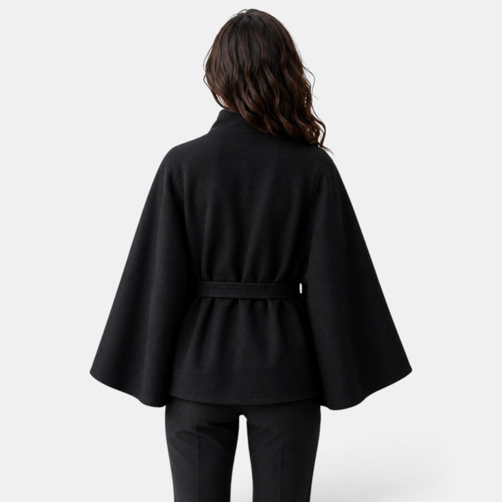 Capa de Lana Mujer con Cinturón - Elegante y Entallada
