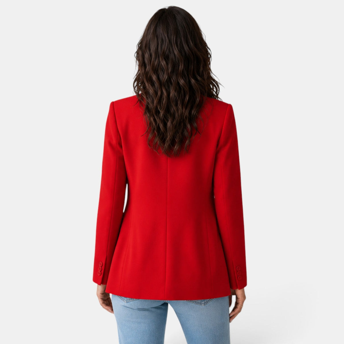 Blazer Mujer Elegante Sin Botones