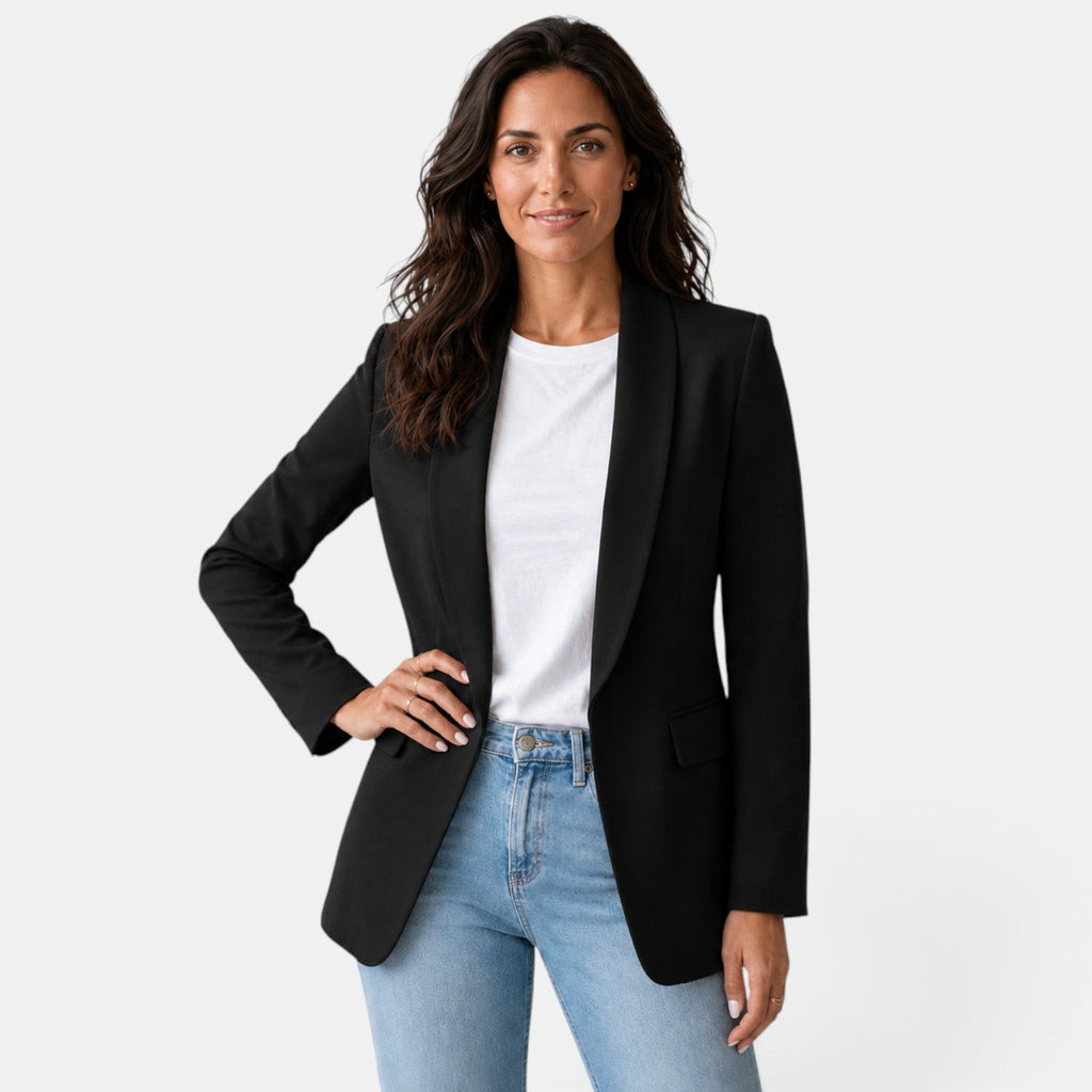 Blazer Mujer Elegante Sin Botones