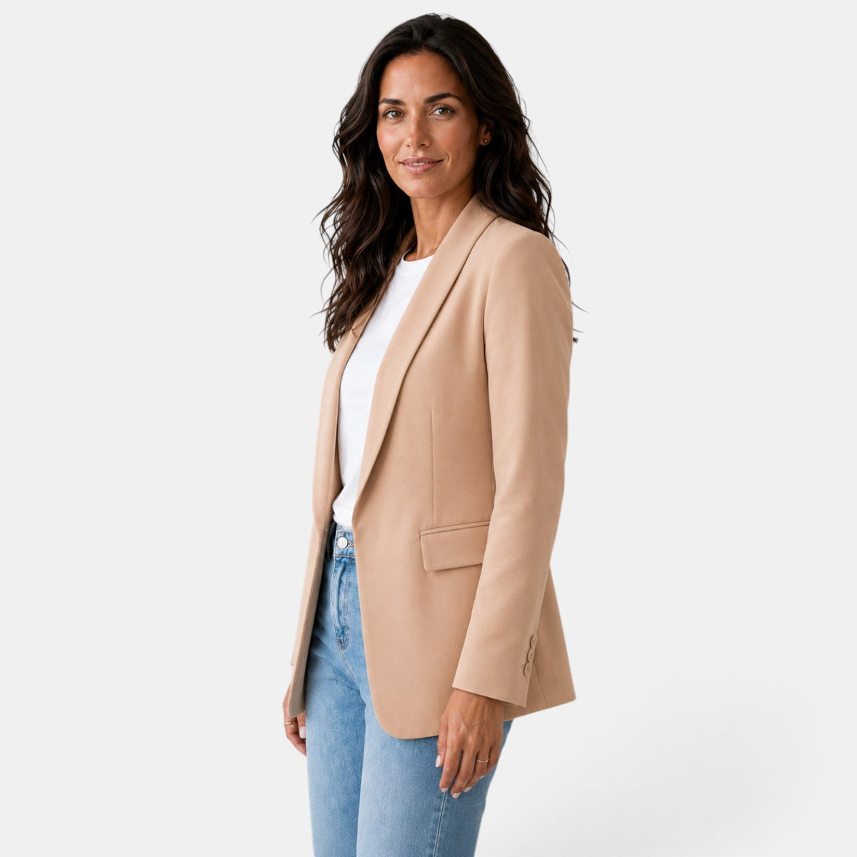 Blazer Mujer Elegante Sin Botones
