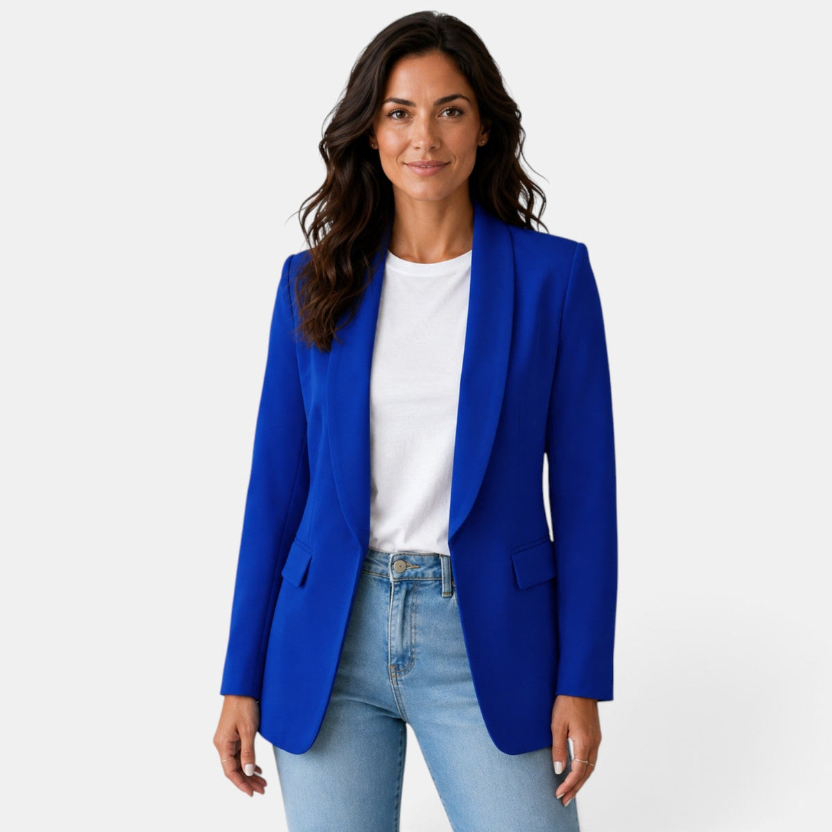Blazer Mujer Elegante Sin Botones