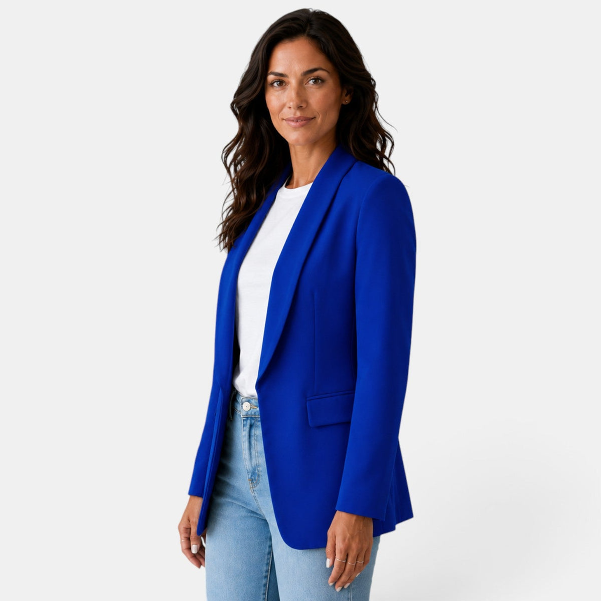 Blazer Mujer Elegante Sin Botones