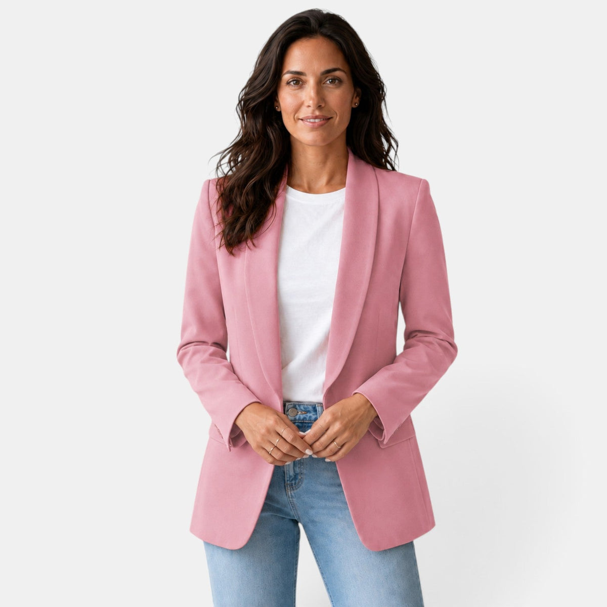 Blazer Mujer Elegante Sin Botones