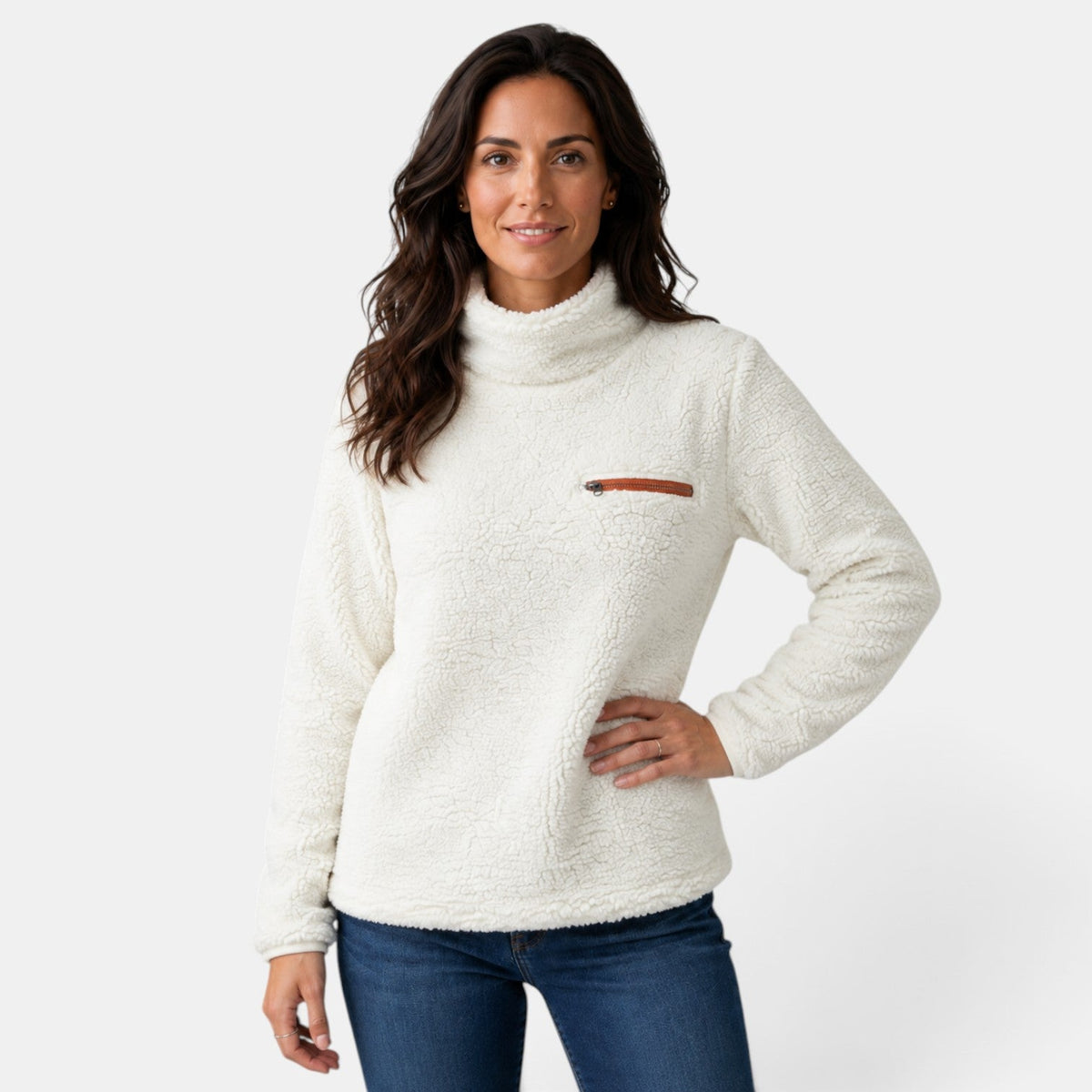 Sudadera Polar Mujer con Bolsillo - Suave y Cómoda de Invierno