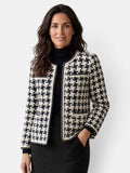 Chaqueta Mujer Pata de Gallo Azul Marino