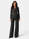 Traje Mujer Rayas Blazer y Pantalón