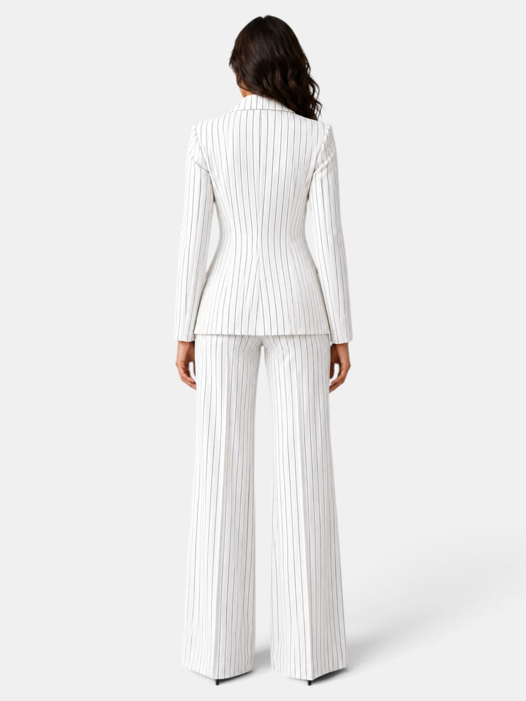 Traje Mujer Rayas Blazer y Pantalón