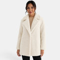 Abrigo Teddy Blanco Mujer