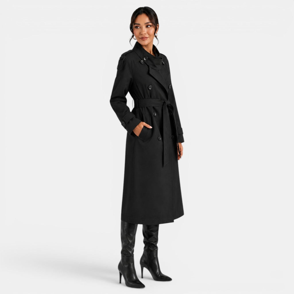 Gabardina Mujer Elegante Cinturón