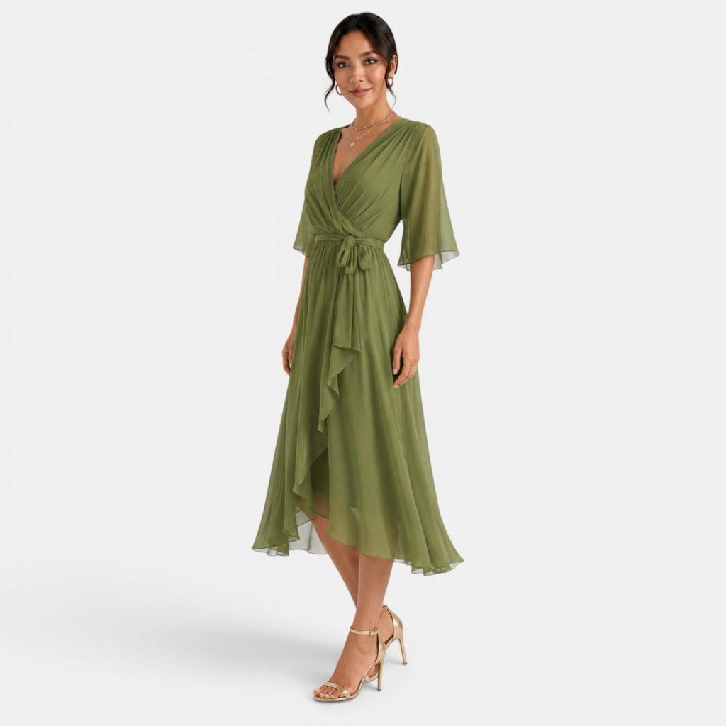 Vestido Midi Elegante Mujer