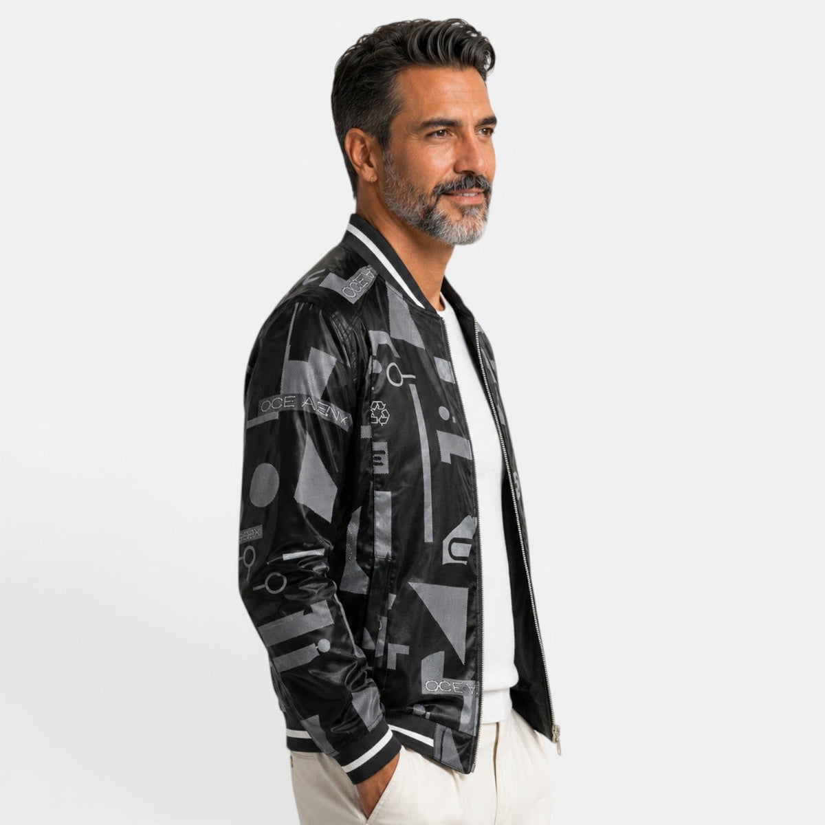Chaqueta Bomber Hombre Estampada