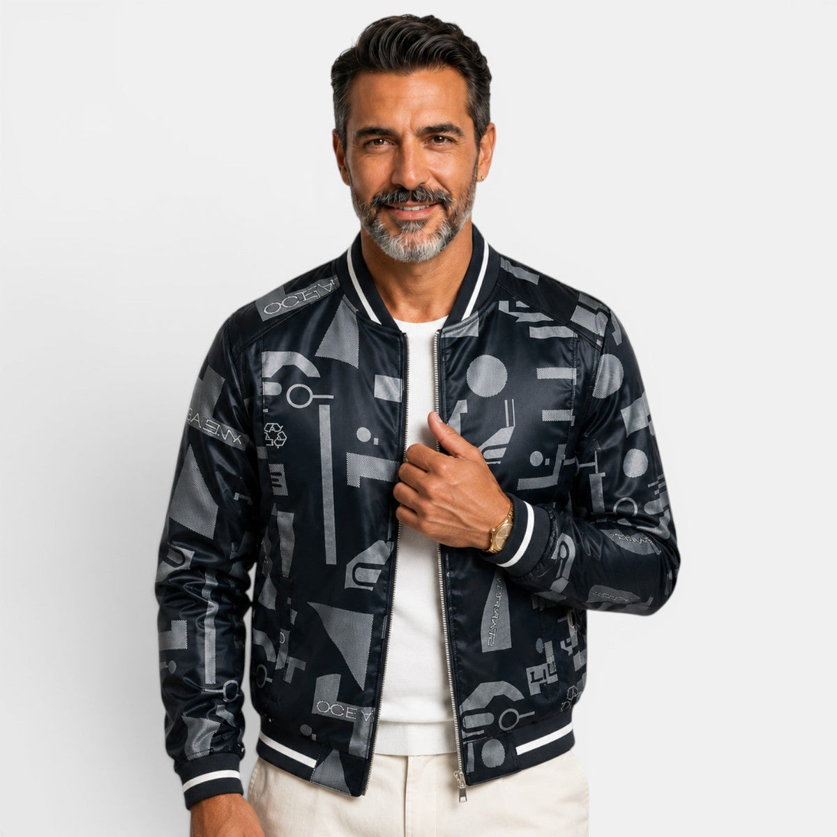 Chaqueta Bomber Hombre Estampada