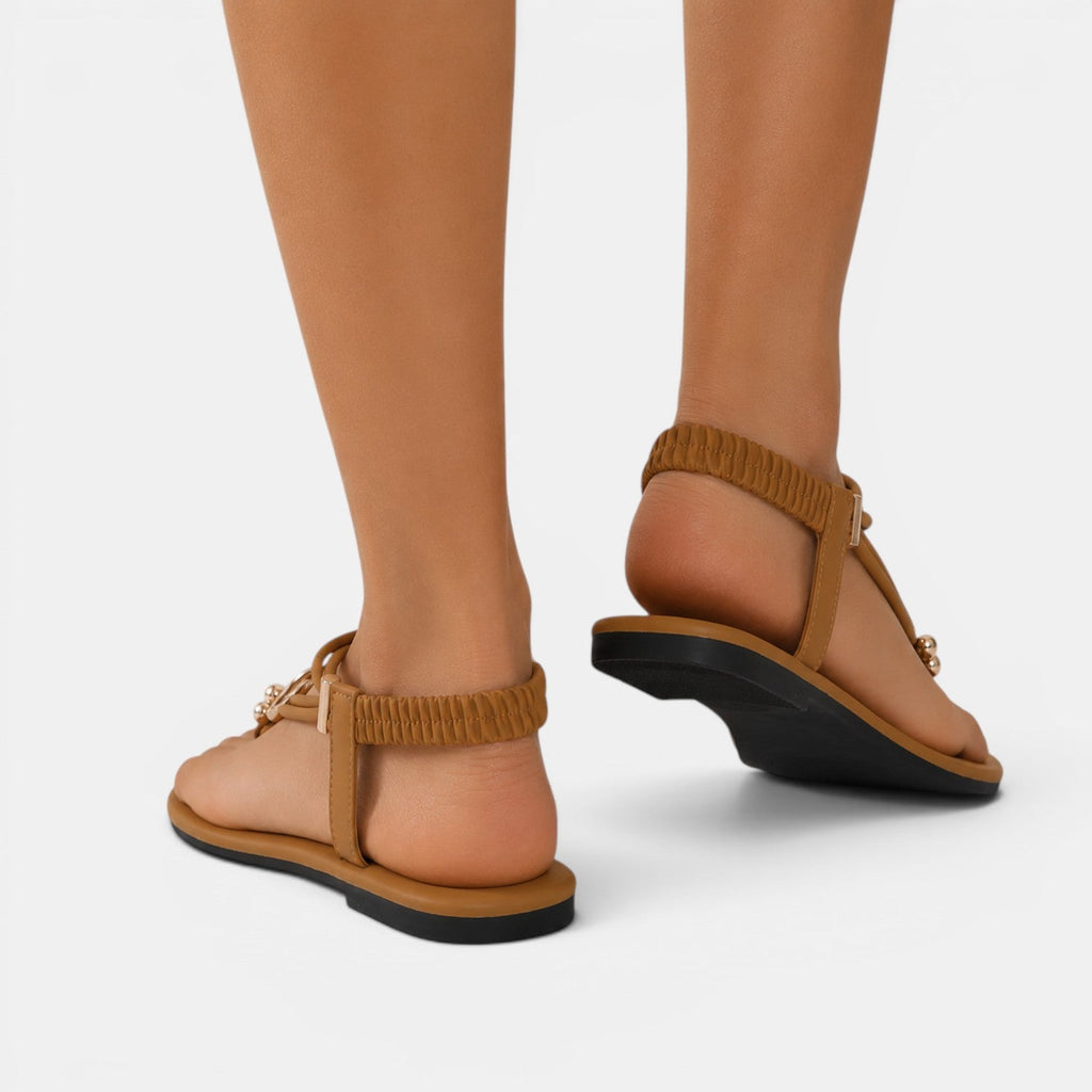 Sandalias Planas Mujer Pedrería