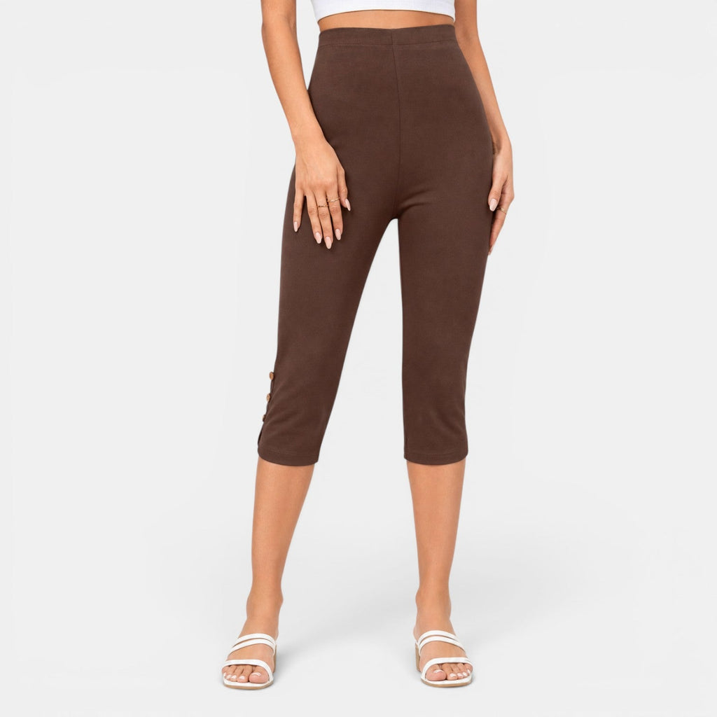 Pantalón Capri Mujer Cintura Alta