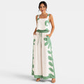 Conjunto Mujer Verde Estampado