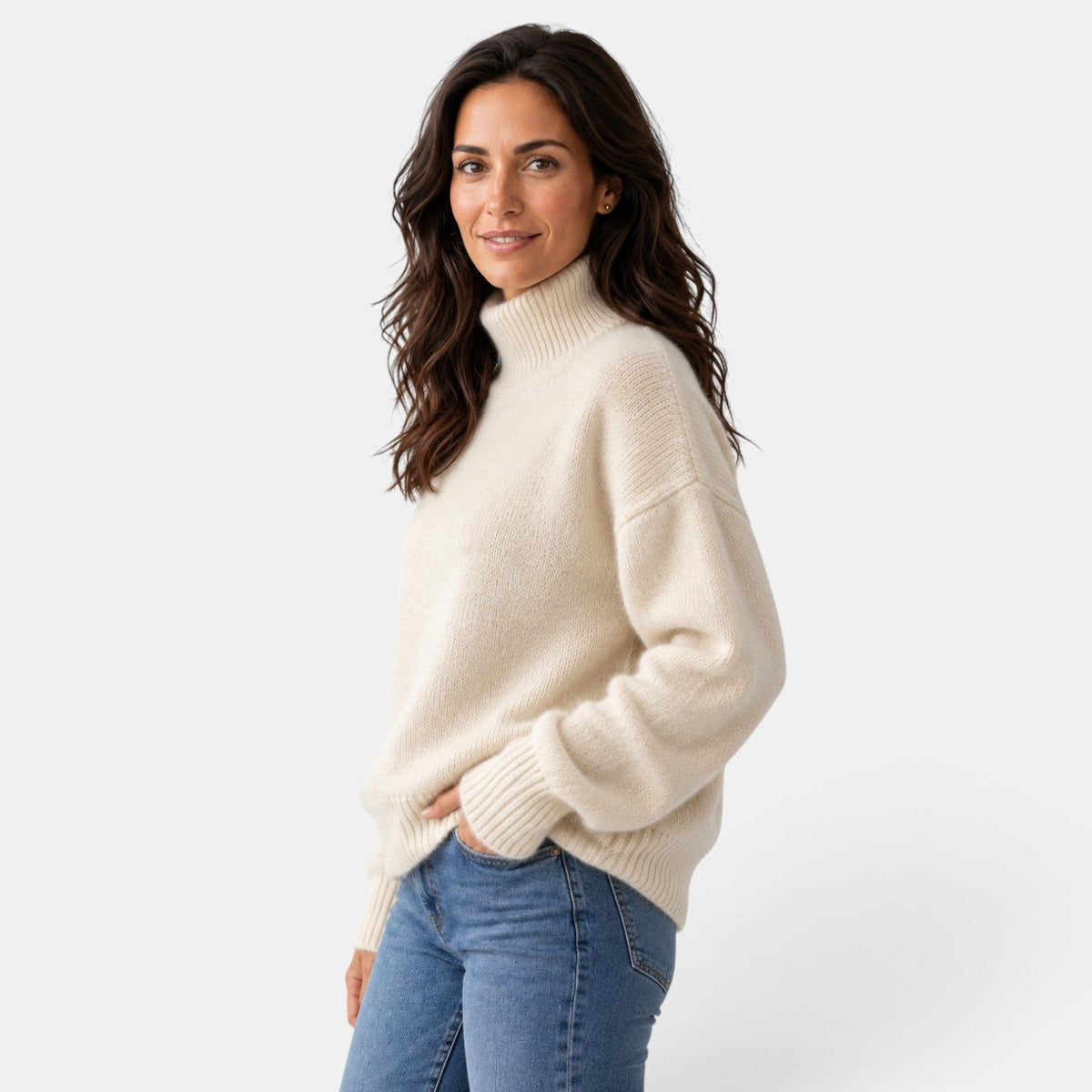 Jersey Mujer Cuello Vuelto Tacto Suave