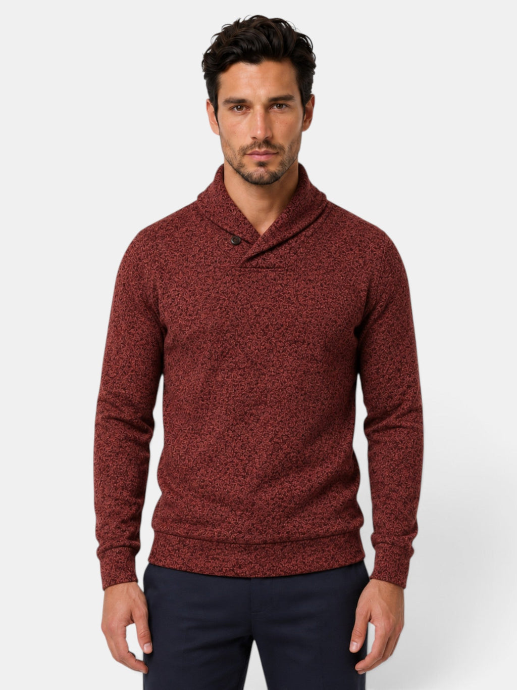 Sudadera Hombre Cuello Alto Botones