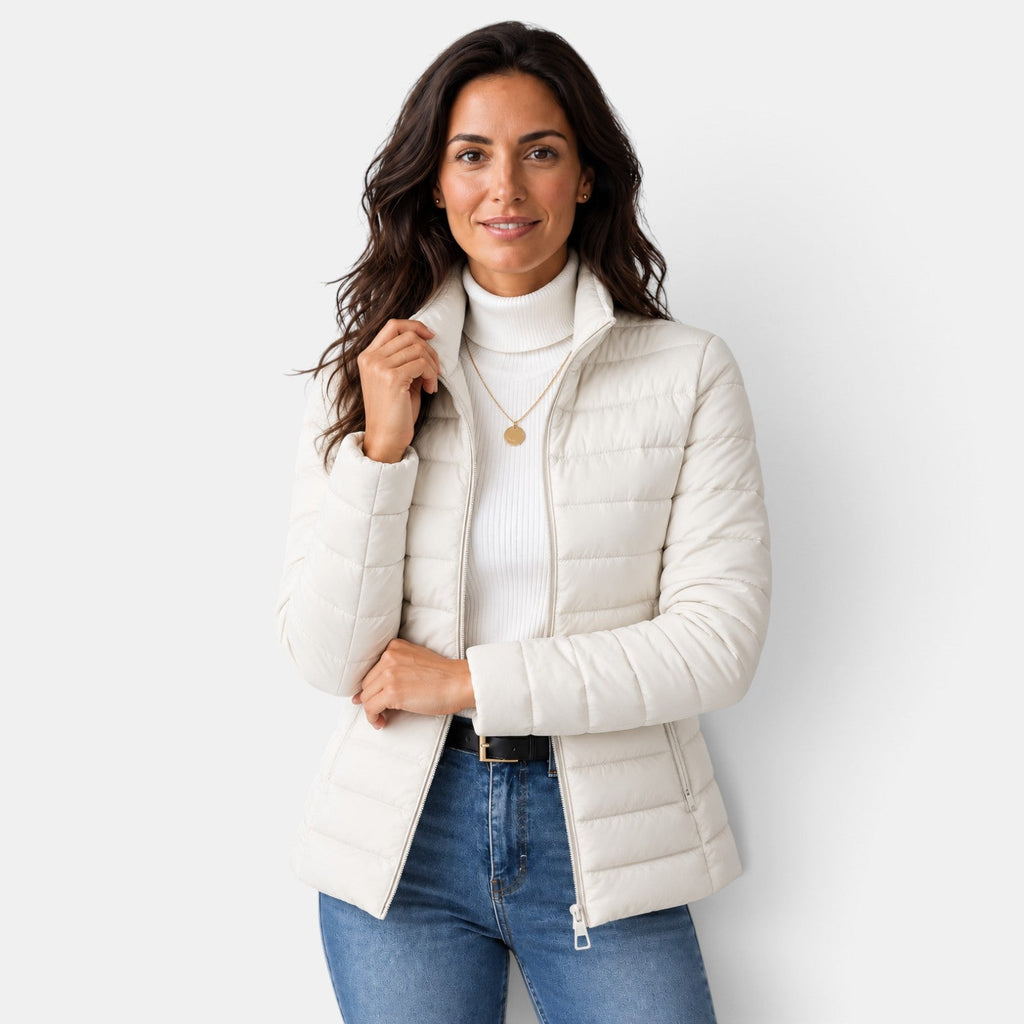 Chaqueta Acolchada Mujer Ligera Cuello Alto