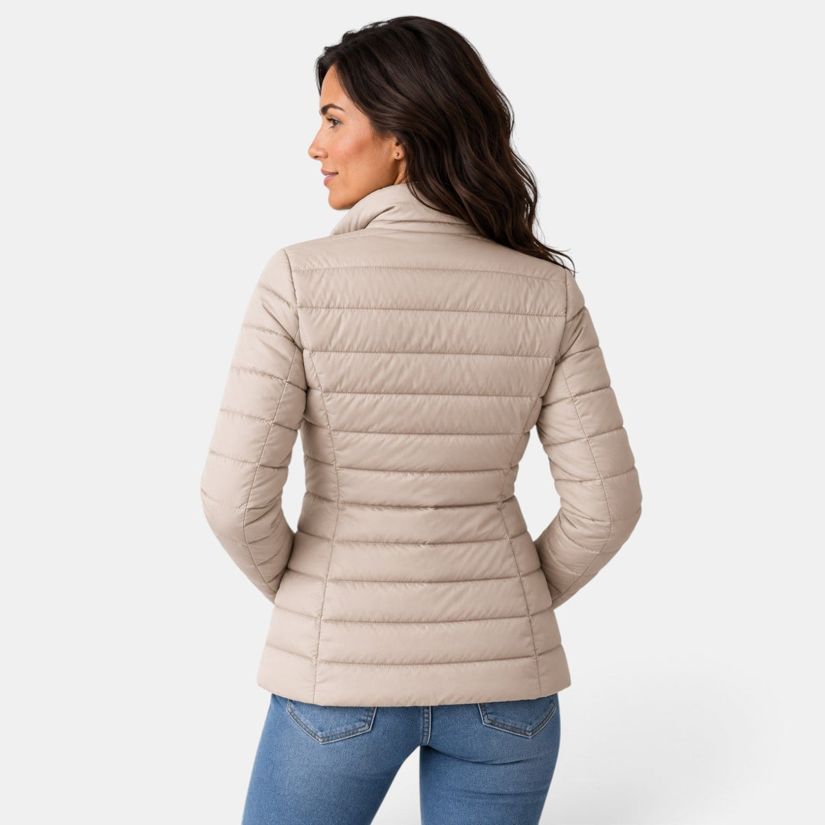 Chaqueta Acolchada Mujer Ligera Cuello Alto