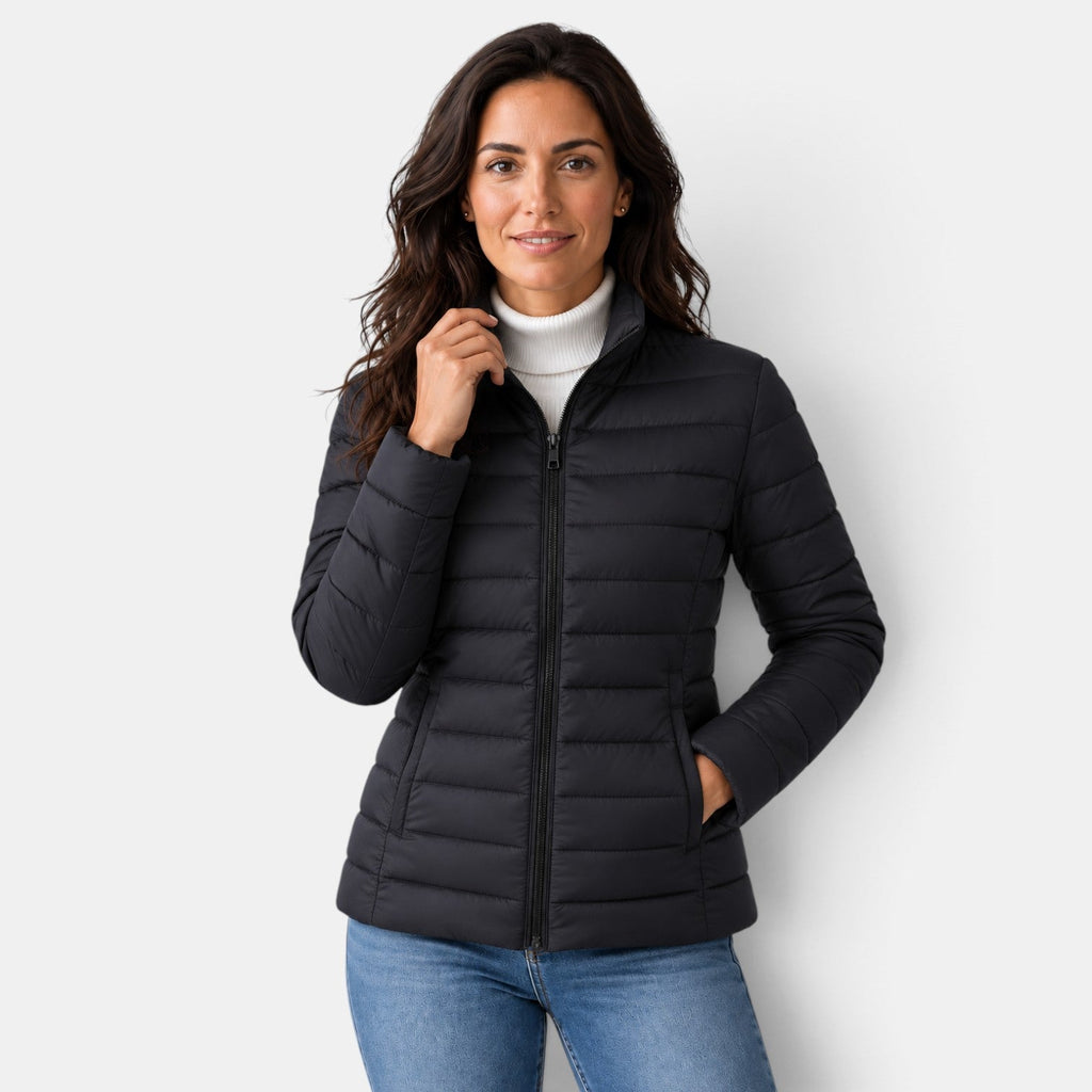 Chaqueta Acolchada Mujer Ligera Cuello Alto