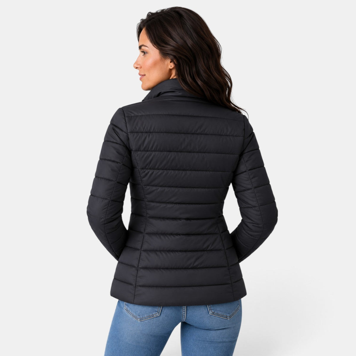 Chaqueta Acolchada Mujer Ligera Cuello Alto