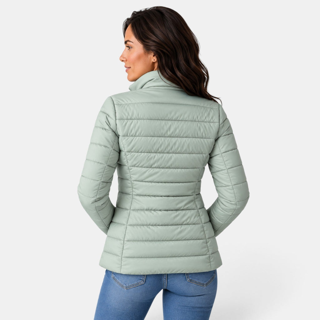 Chaqueta Acolchada Mujer Ligera Cuello Alto