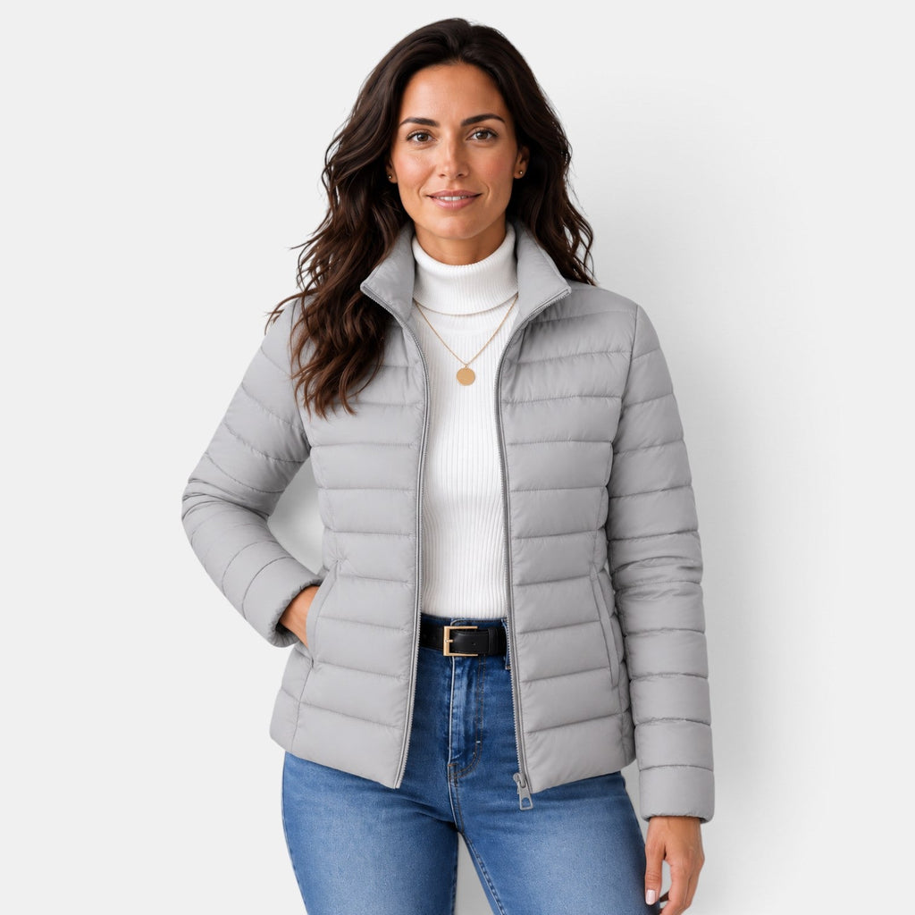 Chaqueta Acolchada Mujer Ligera Cuello Alto