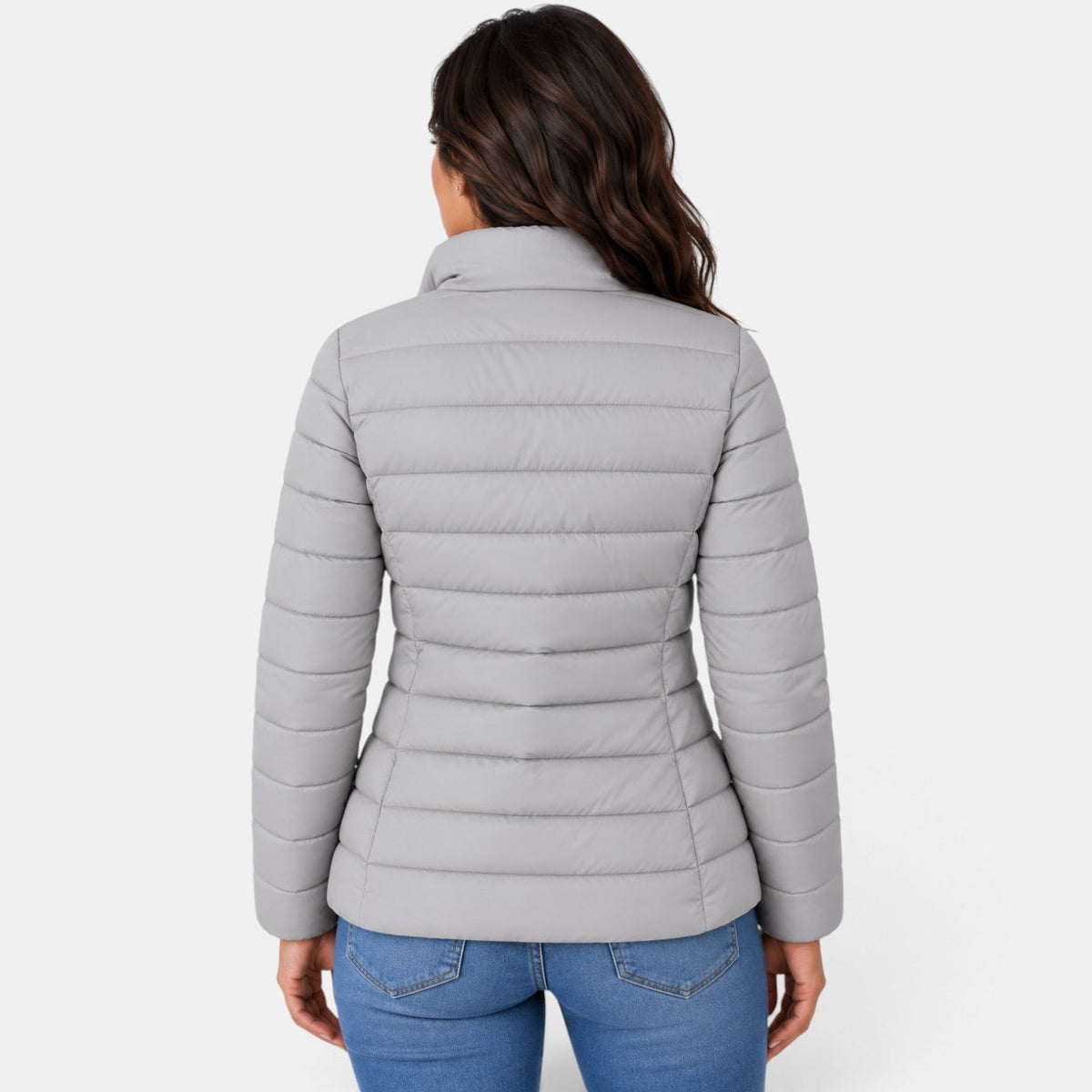 Chaqueta Acolchada Mujer Ligera Cuello Alto