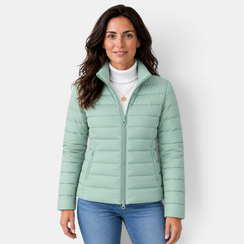 Chaqueta Acolchada Mujer Ligera Cuello Alto