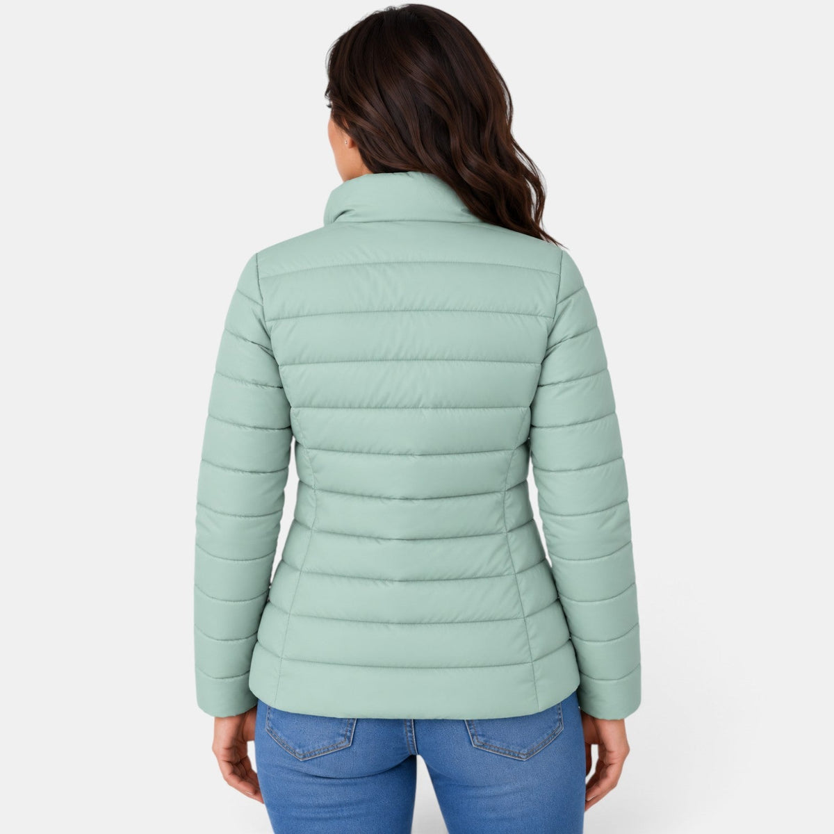 Chaqueta Acolchada Mujer Ligera Cuello Alto
