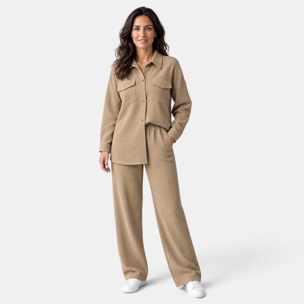 Conjunto Mujer con Cárdigan de Solapa