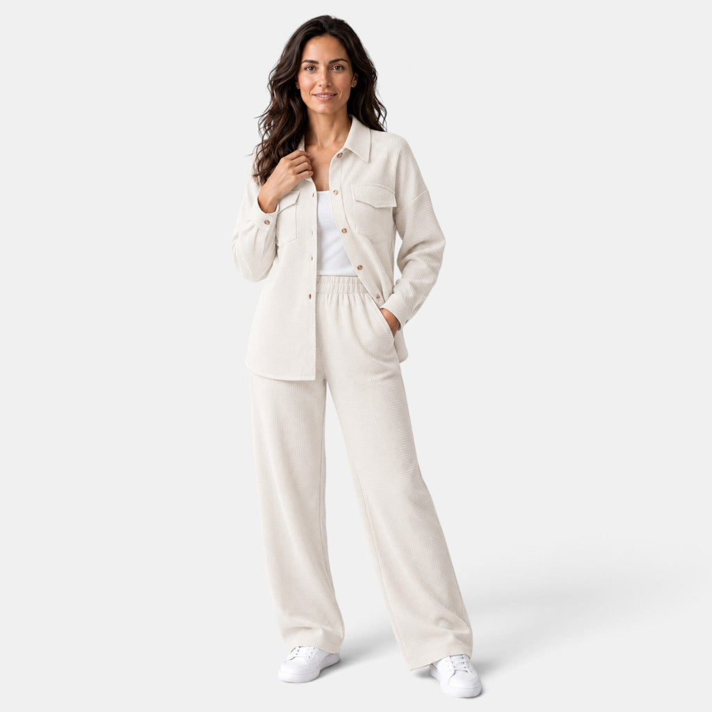 Conjunto Mujer con Cárdigan de Solapa