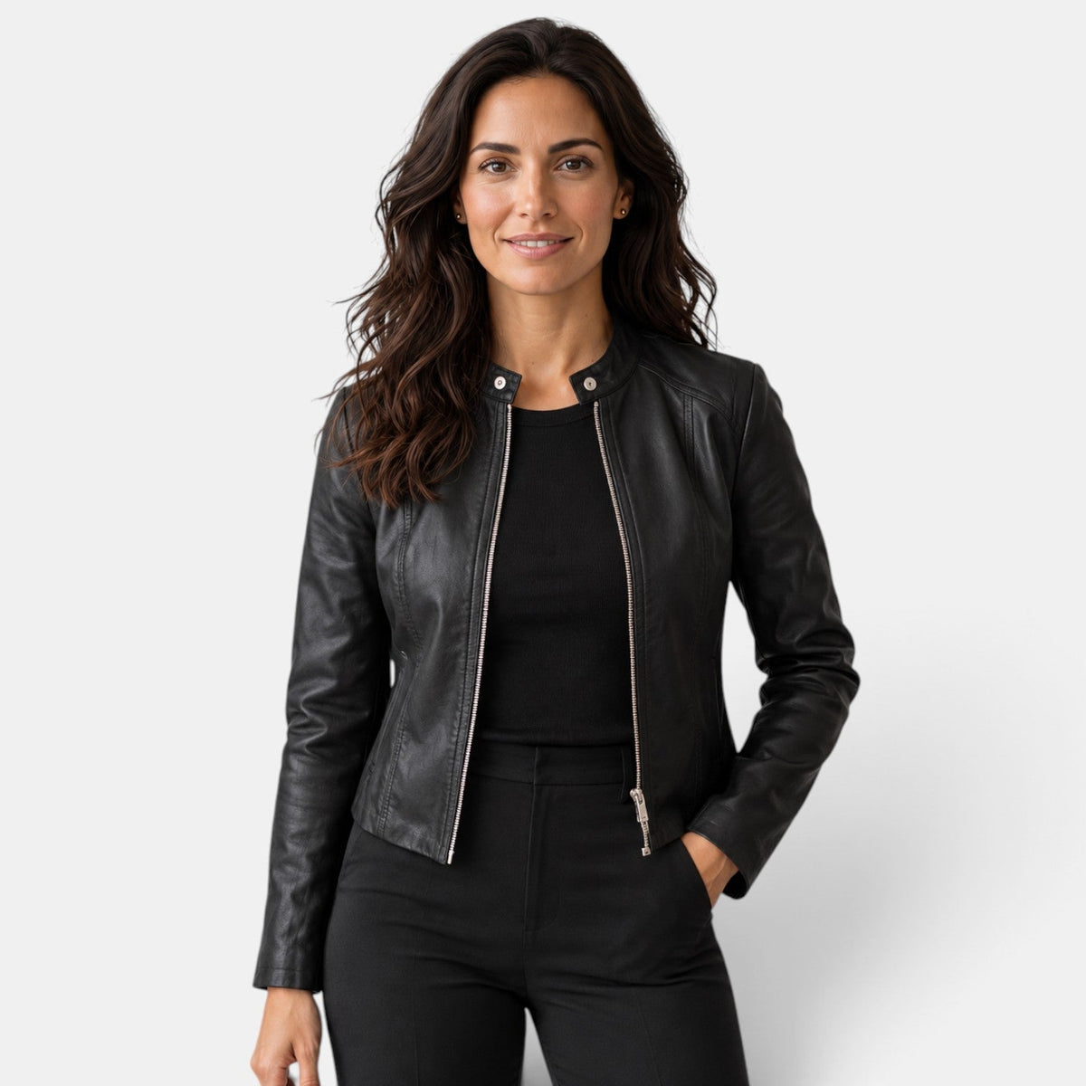 Chaqueta Americana Mujer Efecto Piel