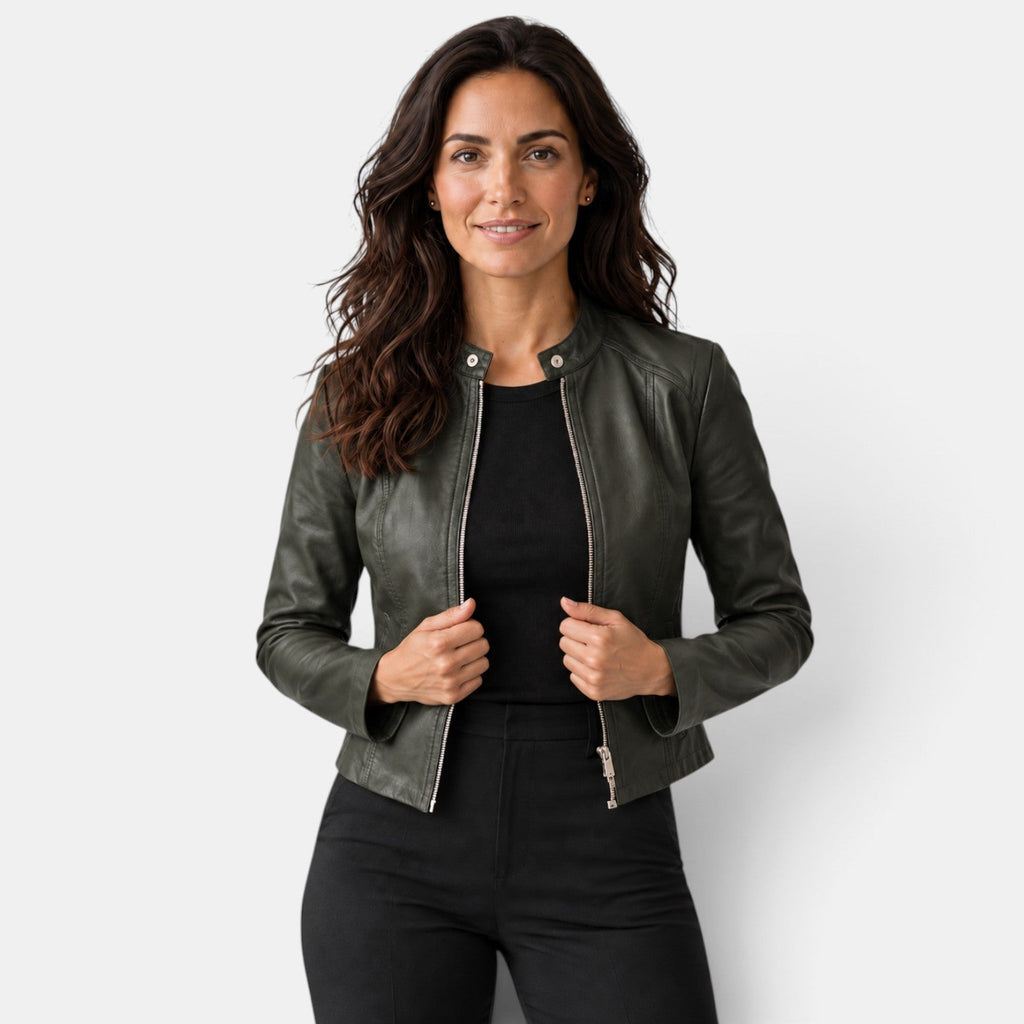 Chaqueta Americana Mujer Efecto Piel