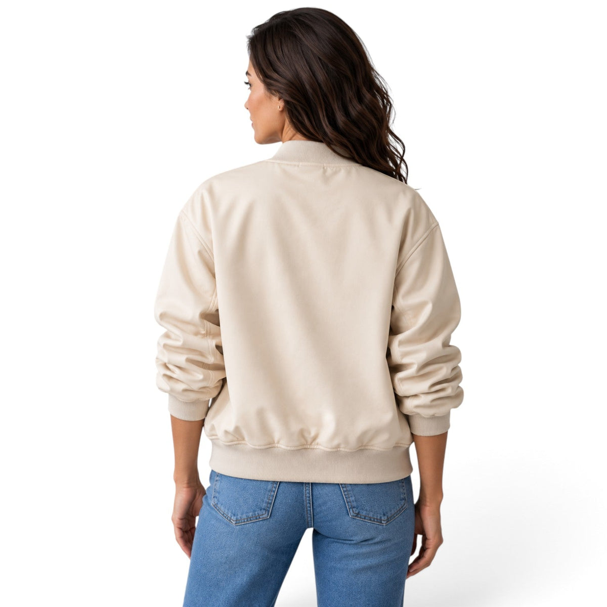 Chaqueta Cuero Mujer Bomber Motera