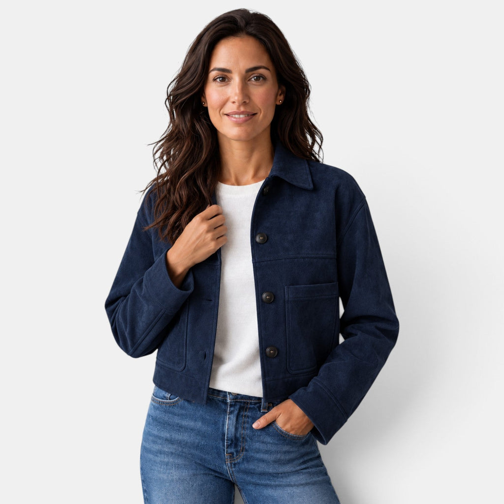 Chaqueta Ante Mujer Corta Otoño Invierno