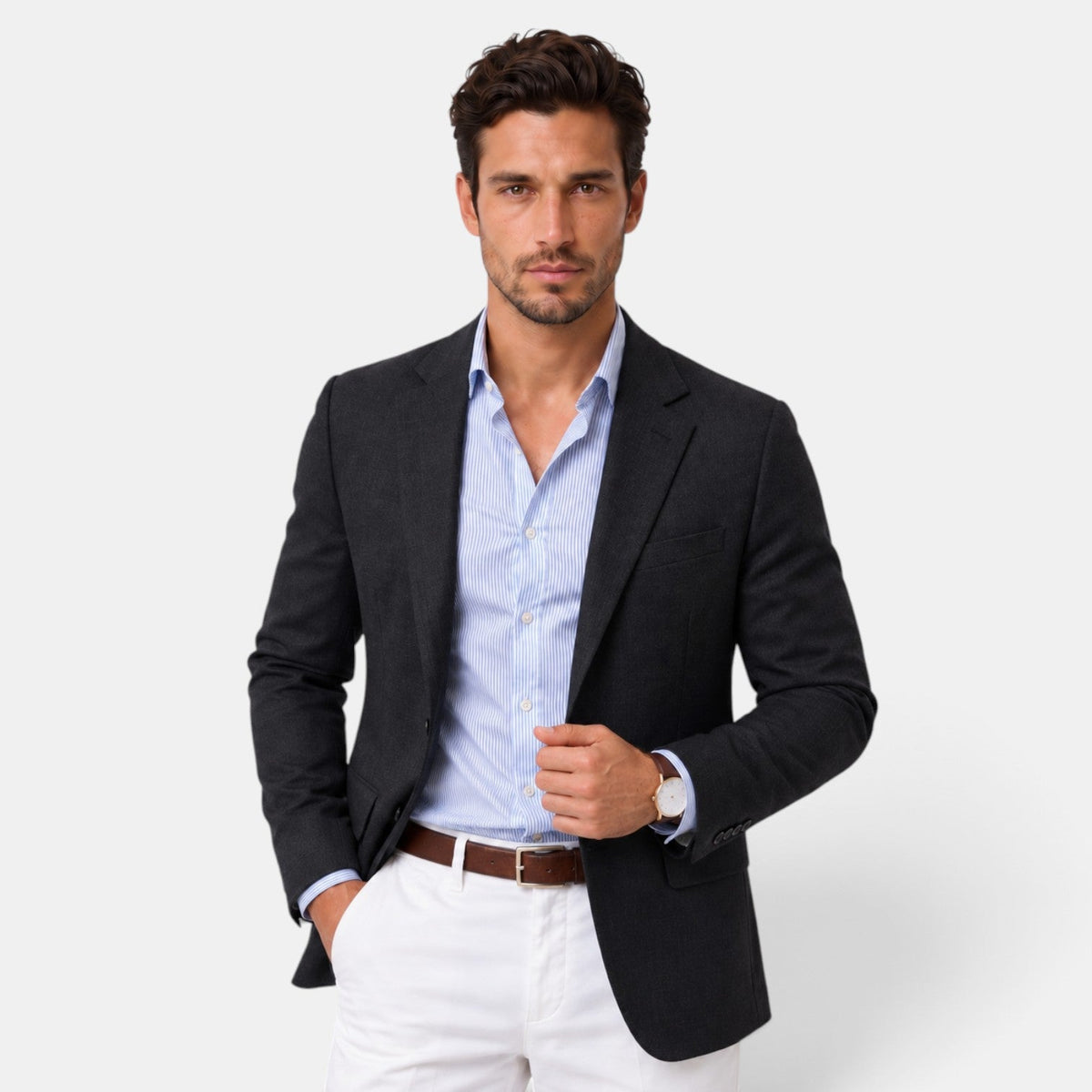 Blazer de Punto Hombre Elegante Casual