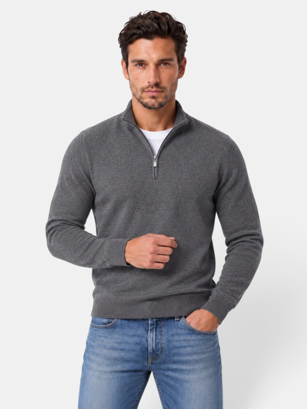 Suéter Hombre Lana Merino Cuello V