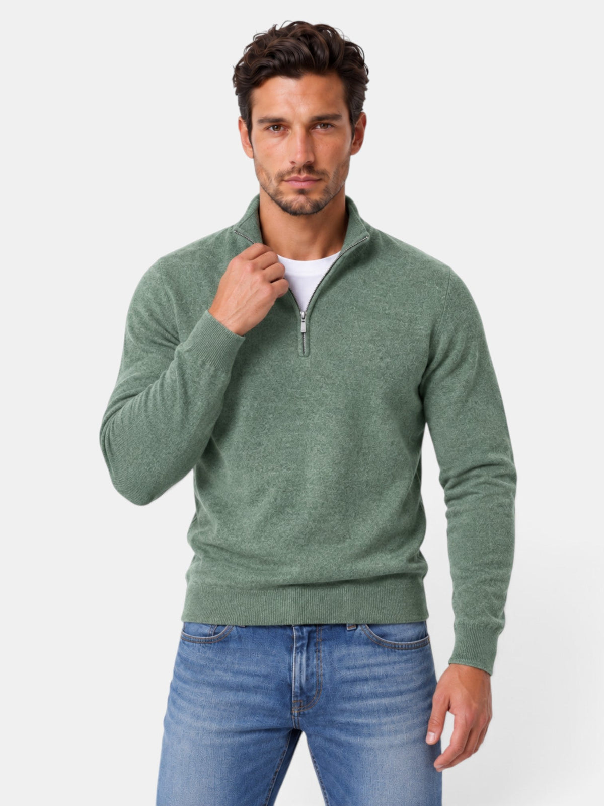 Suéter Hombre Lana Merino Cuello V