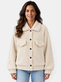 Chaqueta Mujer Teddy con Cuello