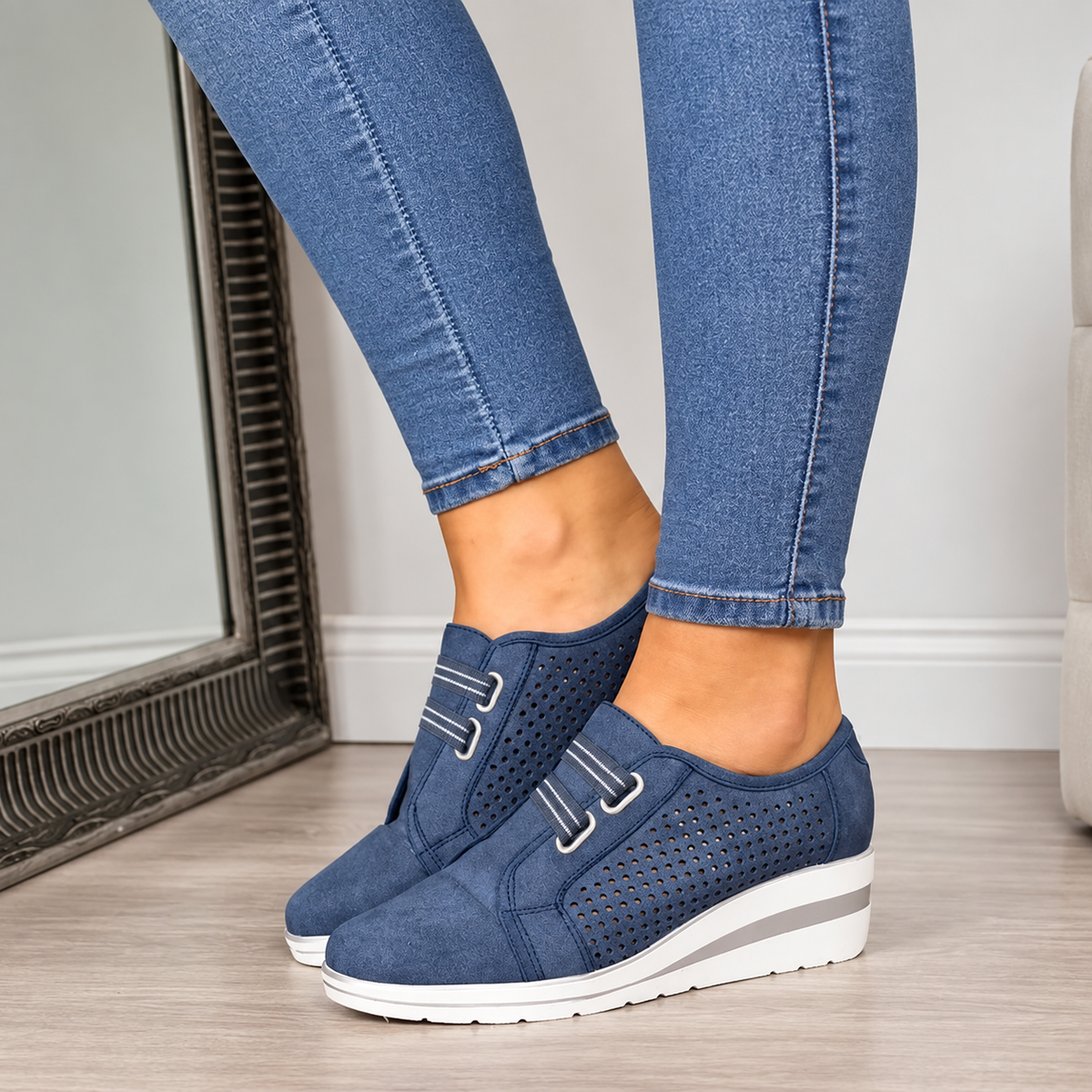 Zapatos Ortopédicos Mujer Cuña Cómodos