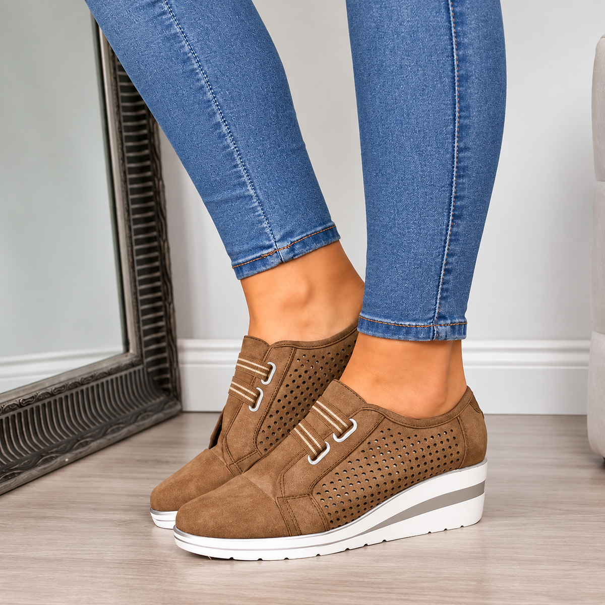 Zapatos Ortopédicos Mujer Cuña Cómodos