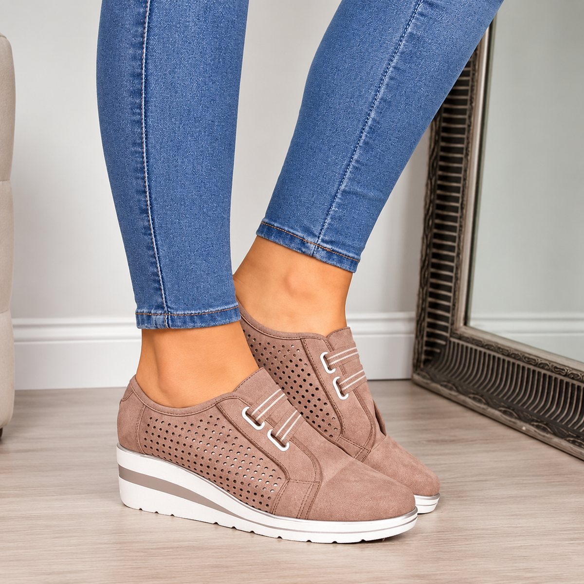 Zapatos Ortopédicos Mujer Cuña Cómodos