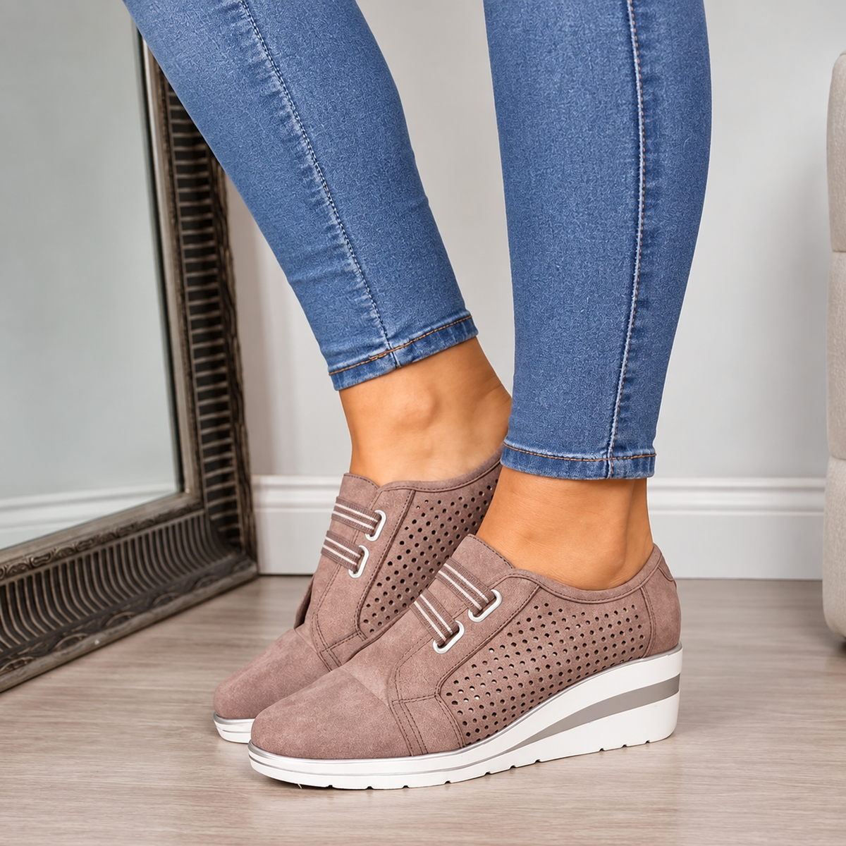 Zapatos Ortopédicos Mujer Cuña Cómodos