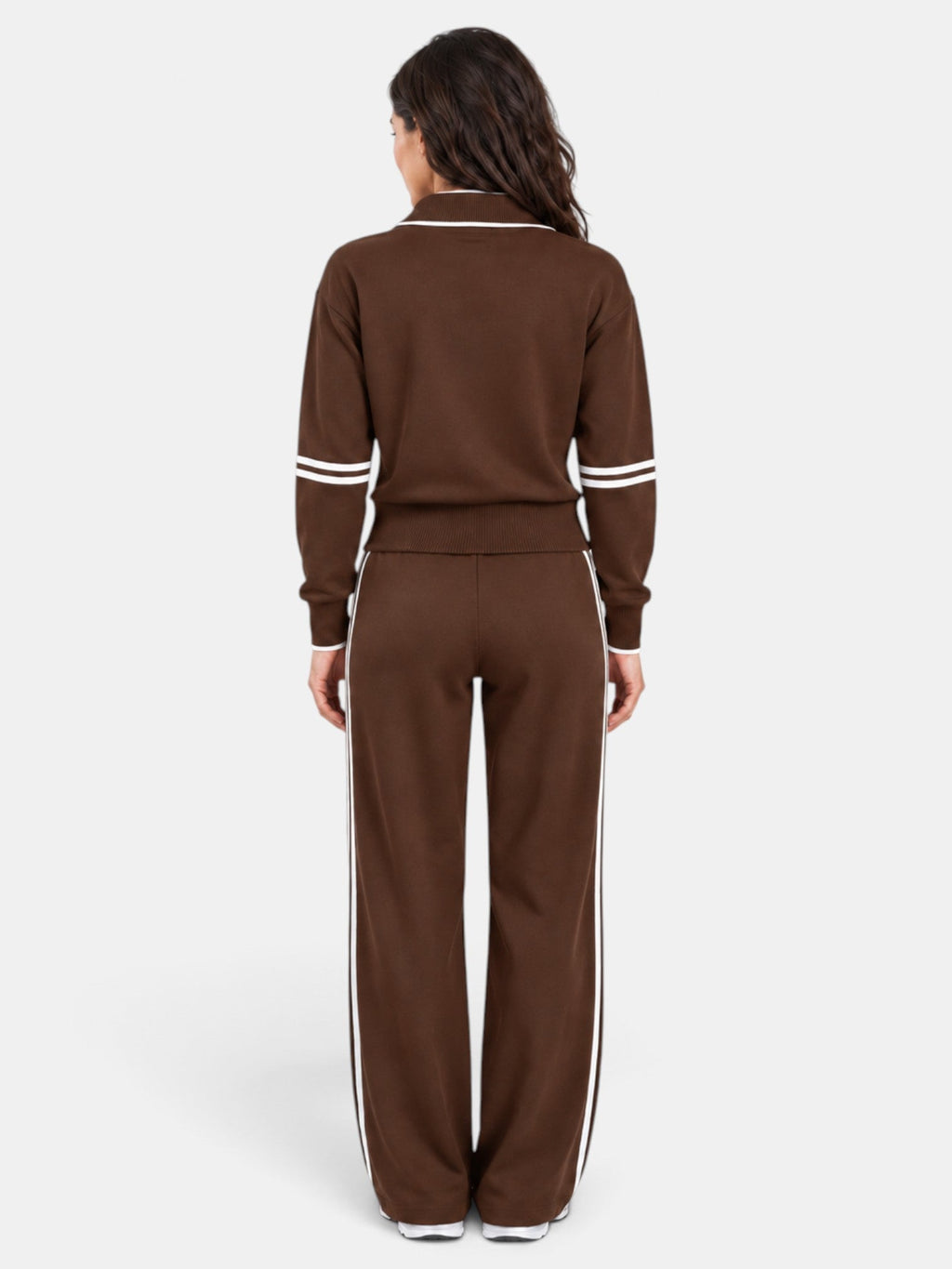 Conjunto Mujer Cuello Alto Pantalón Ancho