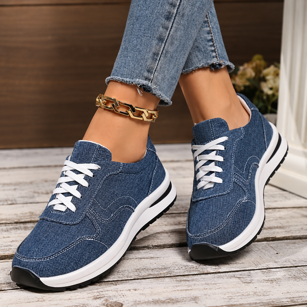 Zapatillas Barefoot de Lona para Mujer con Cordones