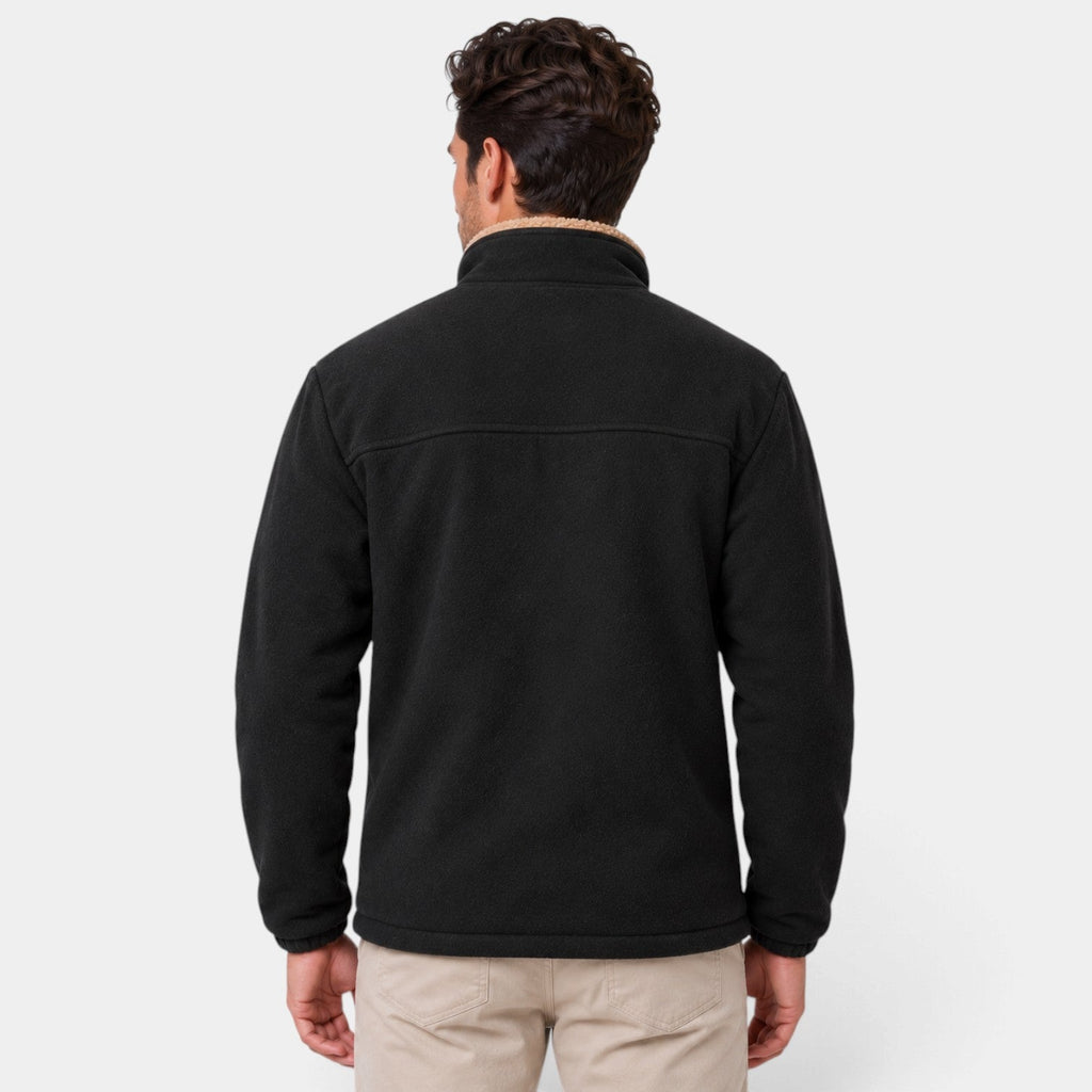 Chaqueta Hombre de Forro Polar con Sherpa y Cremallera Completa